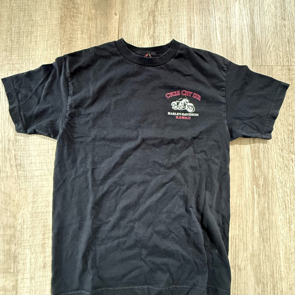 Harley-Davidson Black Tee with Red Accents